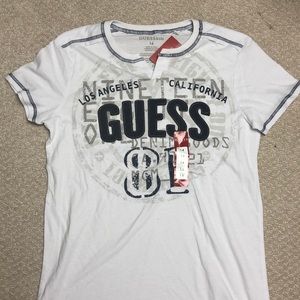 Guess Boy’s White Printed Logo T-Shirt Size 14